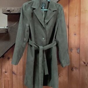 INC International Concepts Olive Trench Coat